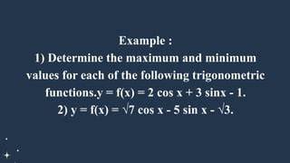 Maximum Of Cos