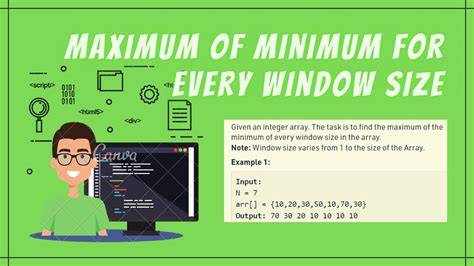 Maximum Of Minimum For Every Window Size