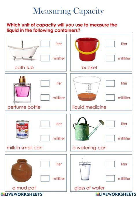 Measurement Of Capacity For Class 3