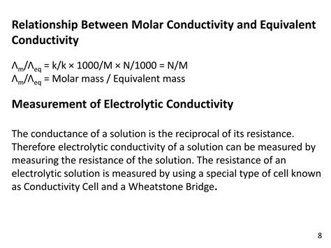 Measurement Of Electrolytic Conductance