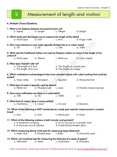 Measurement Of Length And Motion Pdf
