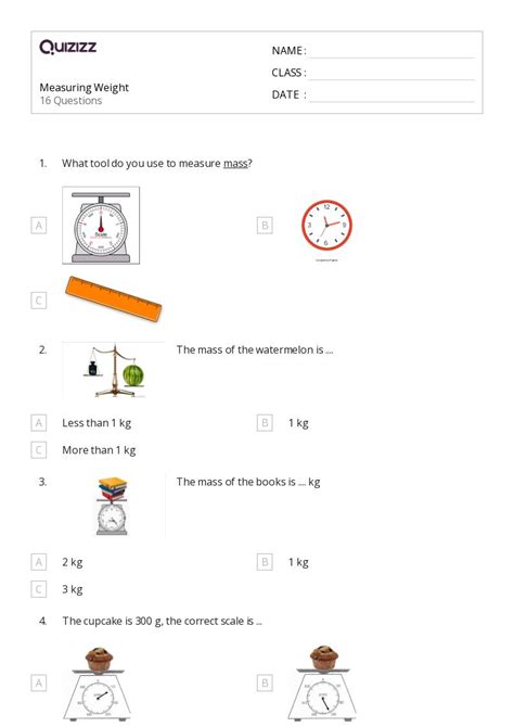Measurement Of Weight For Class 3