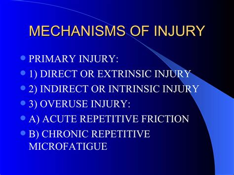 Mechanism Of Injury Definition