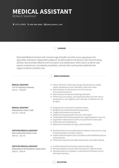 Medical Assistant Resume Sample