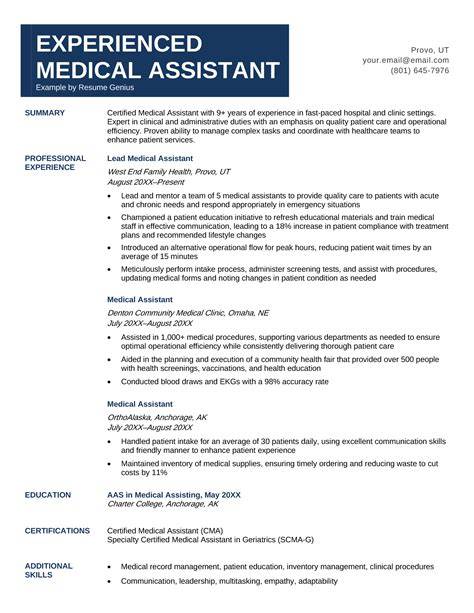 Medical Assistant Resume