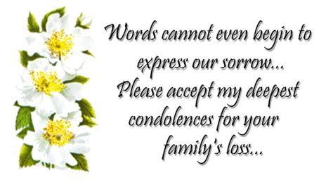 Message Of Condolences