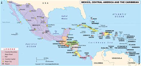 Mexico On A Map Of Central America