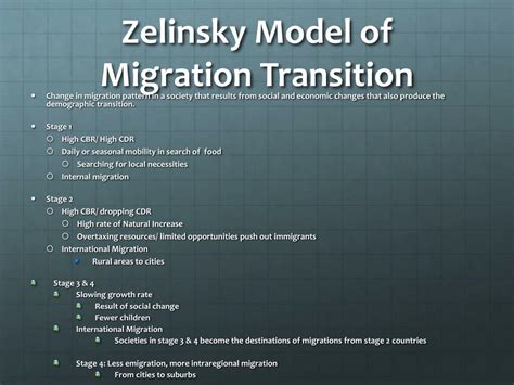 Migration Theory Of Zelinsky