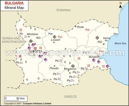 Mineral Map Of Bulgaria