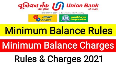 Minimum Balance Of Union Bank