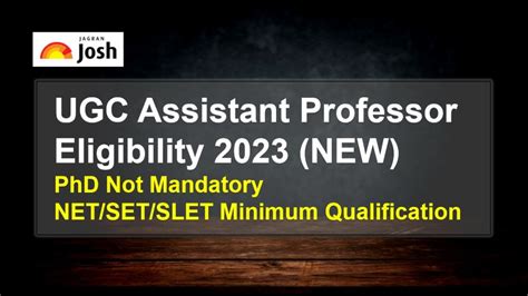 Minimum Qualification Of Assistant Professor