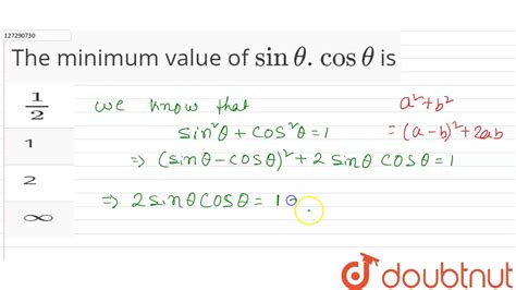 Minimum Value Of Cos Theta