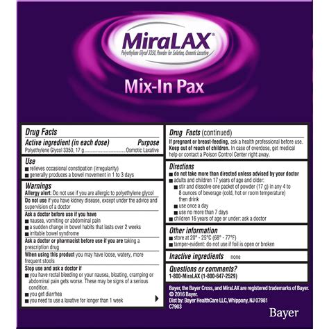 Miralax Dosage For Kids