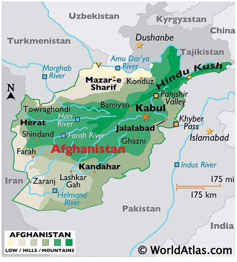 Mountain Map Of Afghanistan