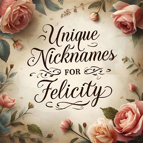 Nicknames For Felicity