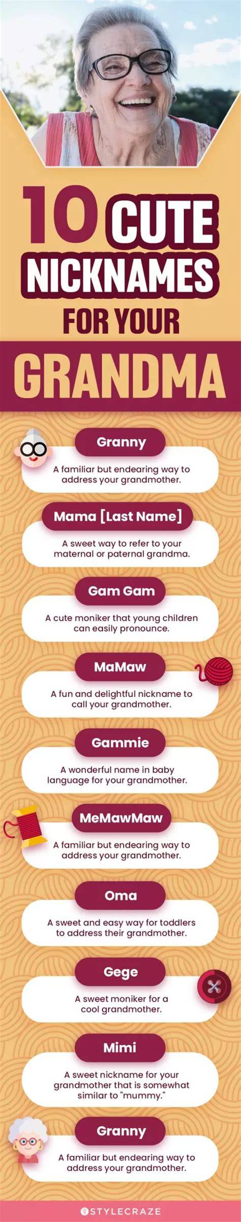 Nicknames For Young Grandmothers