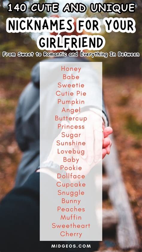 Nicknames For Your Gf