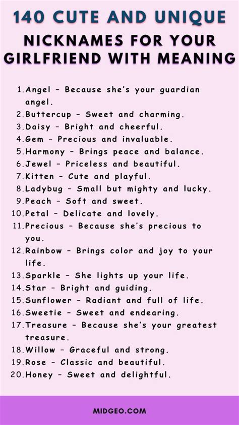 Nicknames For Your Girlfriend