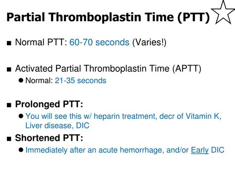 Normal Ptt Levels