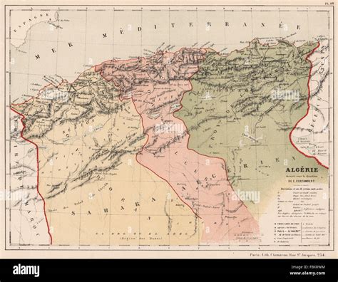 Old Map Of Algeria