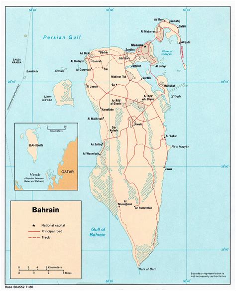 Old Map Of Bahrain