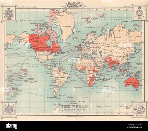 Old Map Of British Empire
