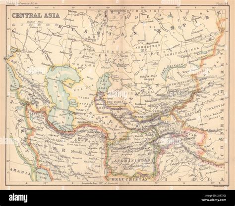 Old Map Of Central Asia