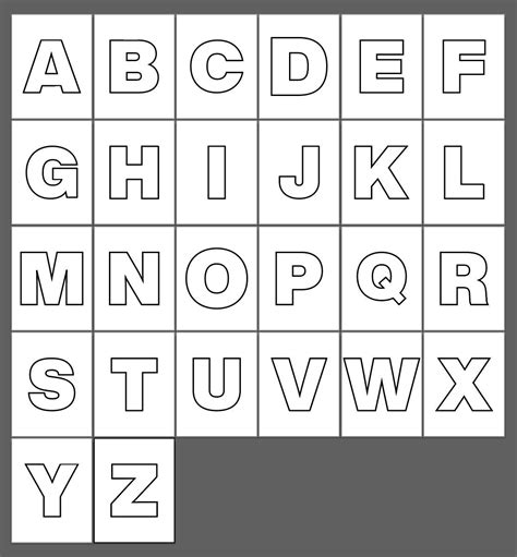 Outline Alphabet Letters To Print