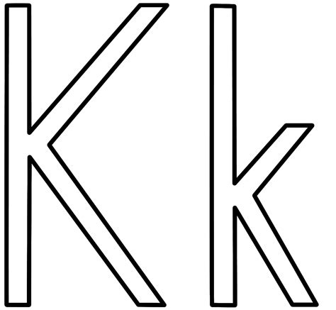 Outline Drawing Of A Small K