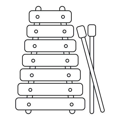 Outline Image Of Xylophone