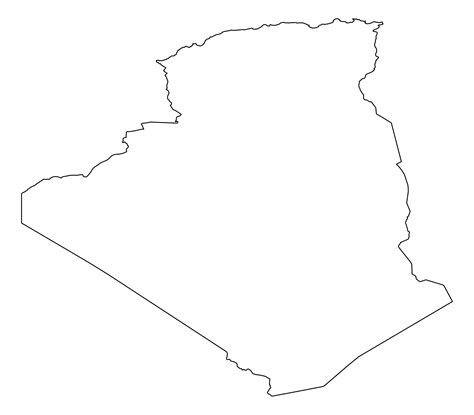 Outline Map Of Algeria