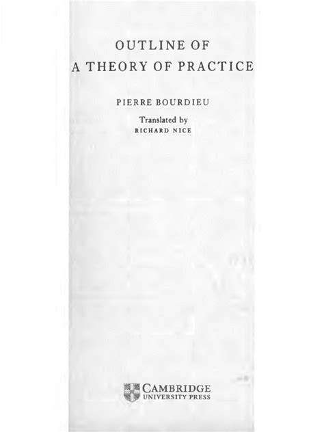 Outline Of A Theory Of Practice Pdf