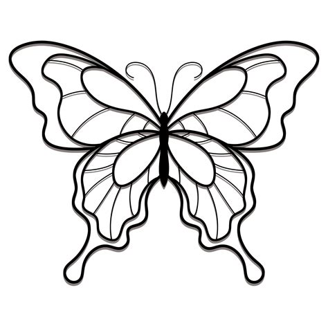 Outline Of Butterfly