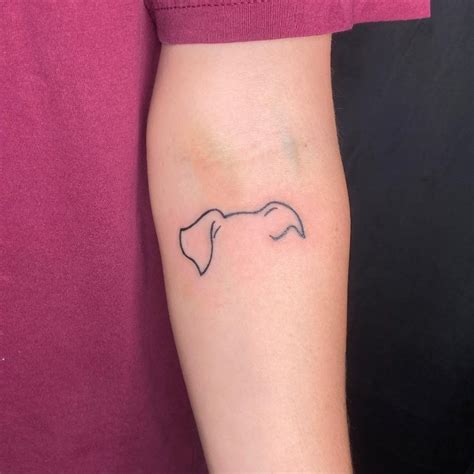 Outline Of Dog Tattoo