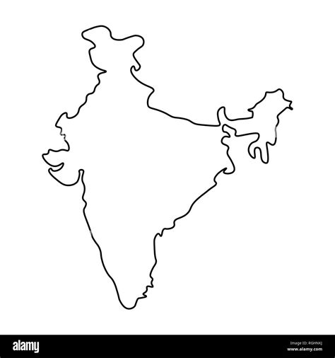 Outline Of India Map