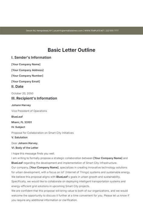 Outline Of Letter I