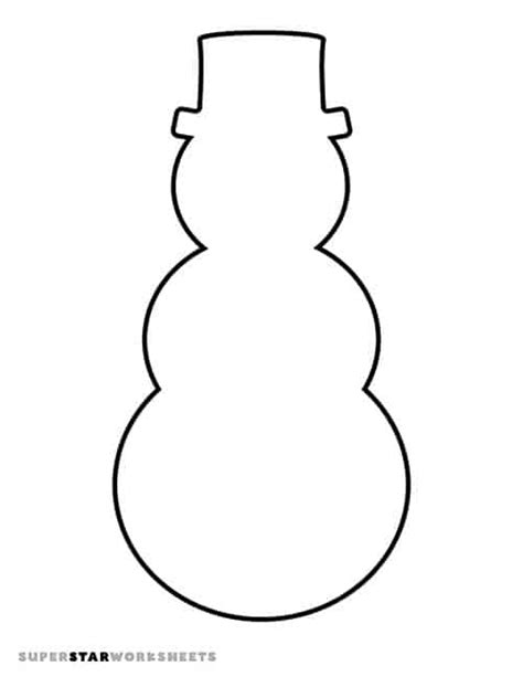Outline Of Snowman