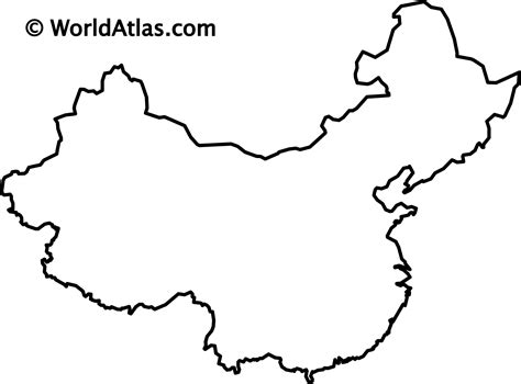 Outline Of Xinchiang Map In China