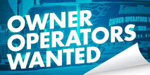 Owner Operators Wanted