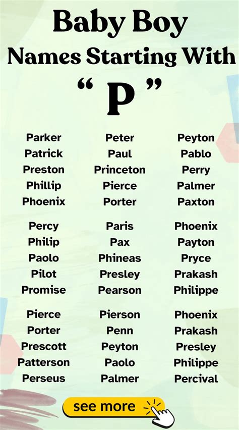 P Boy Names