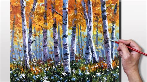 Painting Of Birch Trees