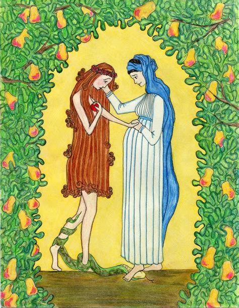 Painting Of Eve And Mary
