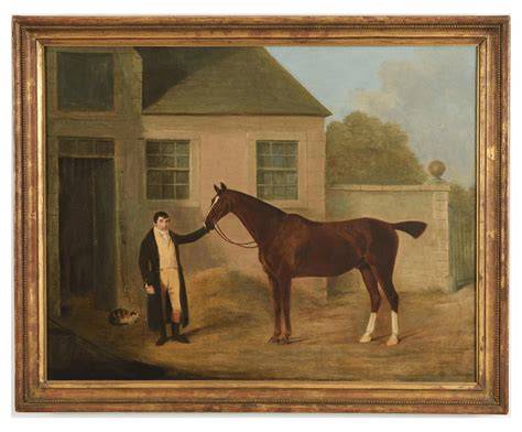 Painting Of Horse Lexington With Groom