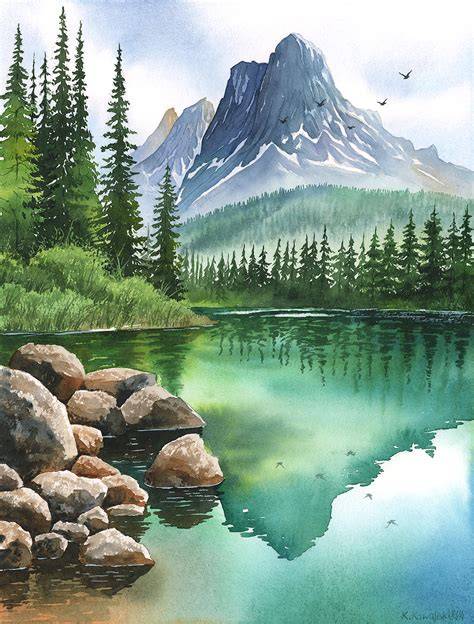 Painting Of Mountains