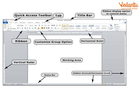 Parts Of Microsoft Word