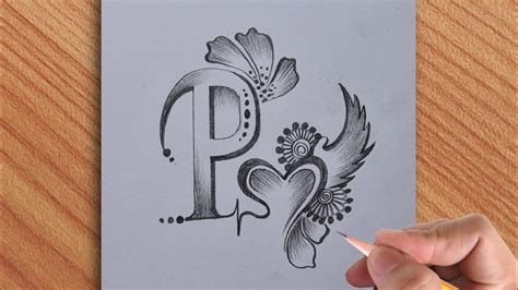 Pencil Drawing Of Letters S P
