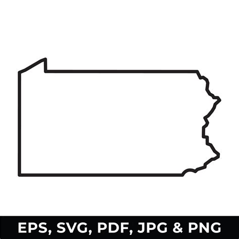 Pennsylvania Outline Silhouette