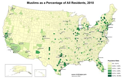 Percentage Of Muslims In America