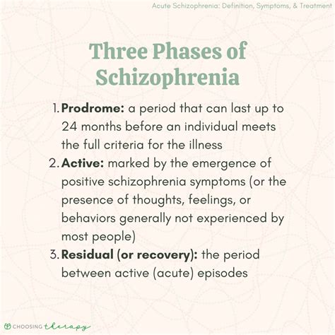 Phases Of Schizophrenia