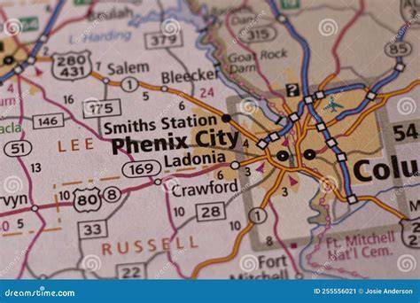 Phenix City Time Zone Map